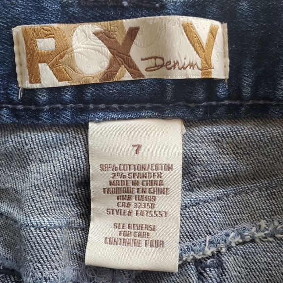 Roxy Jean skirt ladies sz. 7 - Picture 3 of 7